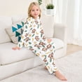 thumbnail image 3 of Cartoon Monkey Cozy Soft Long Sleeves Top and Pants 2 Piece Cool Pjs Pajamas Set Sleepwear Size 3-11Y, 3 of 6