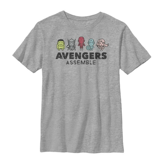 Boy's Marvel Avengers Assemble Cartoons Graphic Tee Athletic Heather X Large