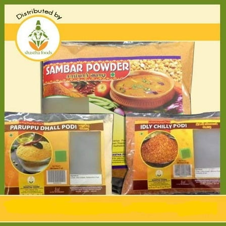 INDIAN INSTANT COMBO PACK OF GSS PODI (IDLI PODI, DHALL PODI & SAMBAR PODI) EACH ITEM 200 GMS