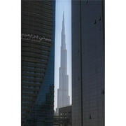 Design Pics DPI2373938LARGE Looking Between Two Tall Office Buildings to the Burj Khalifa - Dubai United Arab Emirates Poster Print, 24 x 38 - Large