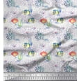 thumbnail image 1 of Soimoi Cotton Duck Fabric Fish & Octopus Ocean Print Fabric by Yard 42 Inch Wide, 1 of 3