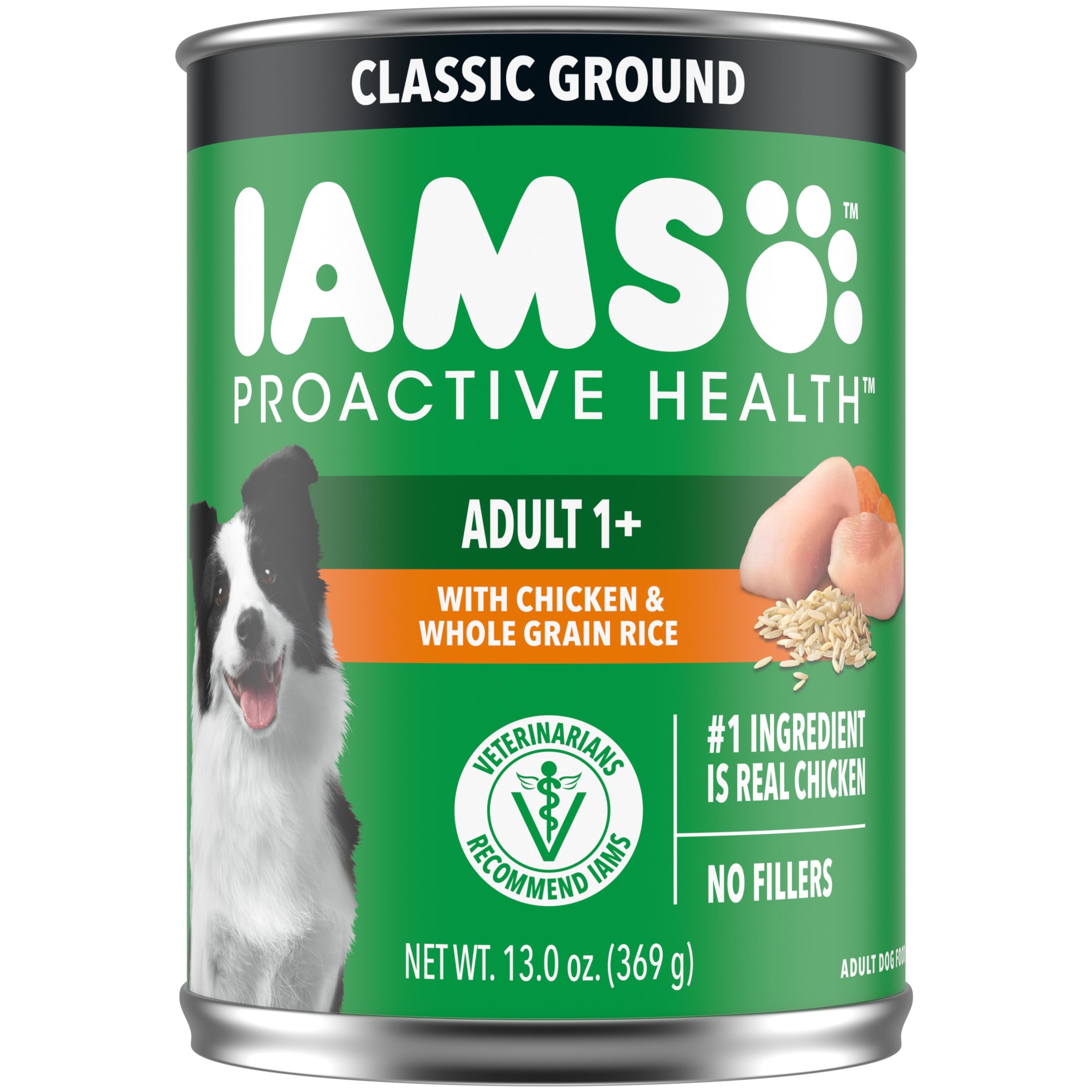 Iams Proactive Health Adult Soft Wet Dog Food Paté With Chicken & Whole Grain Rice, 13 Oz Can