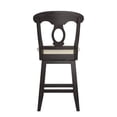 thumbnail image 7 of Weston Home Sheena Napoleon Back 24-inch Counter Height Wood Swivel Stool, Antique Black, 7 of 7