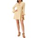 thumbnail image 2 of INSPIRE CHIC Vestido Floral con Cuello de Muñeca y Lazo en la Parte Frontal con Volantes en las Mangas A Line Amarillo Claro XL, 2 of 6