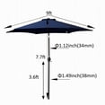 thumbnail image 2 of 9FT Outdoor Patio Umbrella, Outdoor Table Umbrella with Crank and Push Button Tilt, Yard Umbrella for Garden, Pool, Backyard, Balcony, Deck, 2 of 6