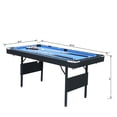 thumbnail image 2 of Aukfa Pool Table, Folding Billiard Game Table, Blue, 2 of 8
