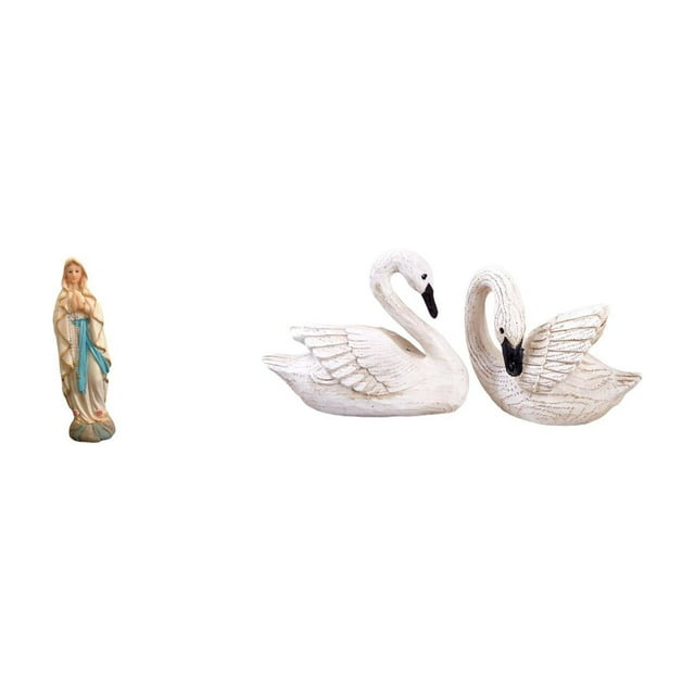 Estatua Decorativa De La Virgen María Con Forma De Cisne, Figura De Resina, Escultura De La Virgen María Lutera, Ideal Para Exhibir En La Oficina, El Coche, El Dormitorio O La Sala De Estar.