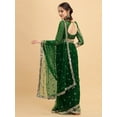 thumbnail image 6 of Green & Silver-Toned Embellished Sequinned Supernet Heavy Work Saree - 14695306, 6 of 6