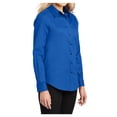 thumbnail image 4 of Womens Long Sleeve Easy Care Cotton/Polyester Shirt Strong Blue 5XL, 4 of 6