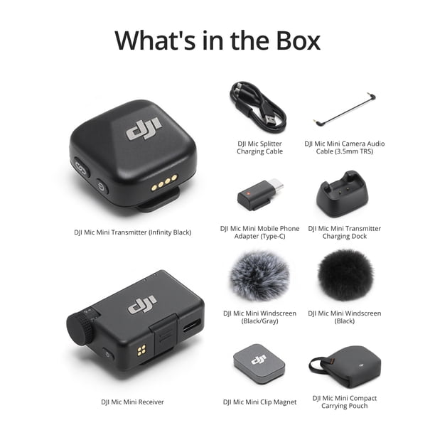 DJI Mic Mini （1TX + 1RX） DJI Mic Mini (1 TX + 1 RX) New-In-Box at Roberts Camera