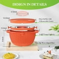 thumbnail image 2 of 4-1 Multifunctional Colander Set, Food Strainers and Colanders, Fruit Washing Bowl with Strainer, Rotatable Colander for Kitchen, 2 of 14