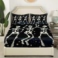 thumbnail image 3 of Manfei Sugar Skull Bed Sheets Set Queen Size,Gothic Style Bedding Sets Queen Size,Starry Sky Bed Sheets Queen,Lightweight Teenager Bedroom Decor,4 Pieces, 3 of 6