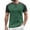 Green, variant on Men's European Color Blocked Fitness Short Sleeve T-Shirt - Casual Loose Round Neck Sports Base Shirt