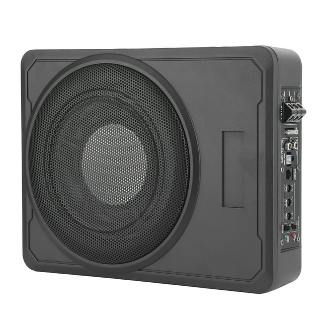 Car Subwoofer, Amplified Car Subwoofer Remote Control Ultra-thin Design 800W Output For Boat