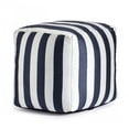 thumbnail image 3 of Cape May Blue 18" x 18" x 18" Navy & Ivory Pouf, 3 of 7