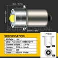 thumbnail image 4 of Ruiandsion P13.5S LED Bulb,1-9V Wide Voltage 6V 3W 300LM 6500K White Mini Work Light Bulb for Flashlight Tool Light Model Light ,pack-2, 4 of 9