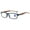 Brown, variant on Mens Rimmed Sport Reading Glasses +3.5, Womens Blue Light Blocking Plastic Black Frame Orange Temple Readers 3.5