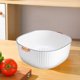 thumbnail image 5 of Cesta organizadora de cocina | Contenedor de almacenamiento de escurridor de plástico seguro para alimentos para utensilios de verduras | Robusto Fácil de Limpiar Multiusos Blanco | 26,8x26x11,1cm, 5 of 6