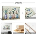 thumbnail image 5 of Botanical Flower Farmhouse Wall Decor Glass Art Flower Bottle Modern Rustic Farmhouse Living Room Canvas Wall Art for Bathroom, Kitchen, Bedroom, 5 of 6