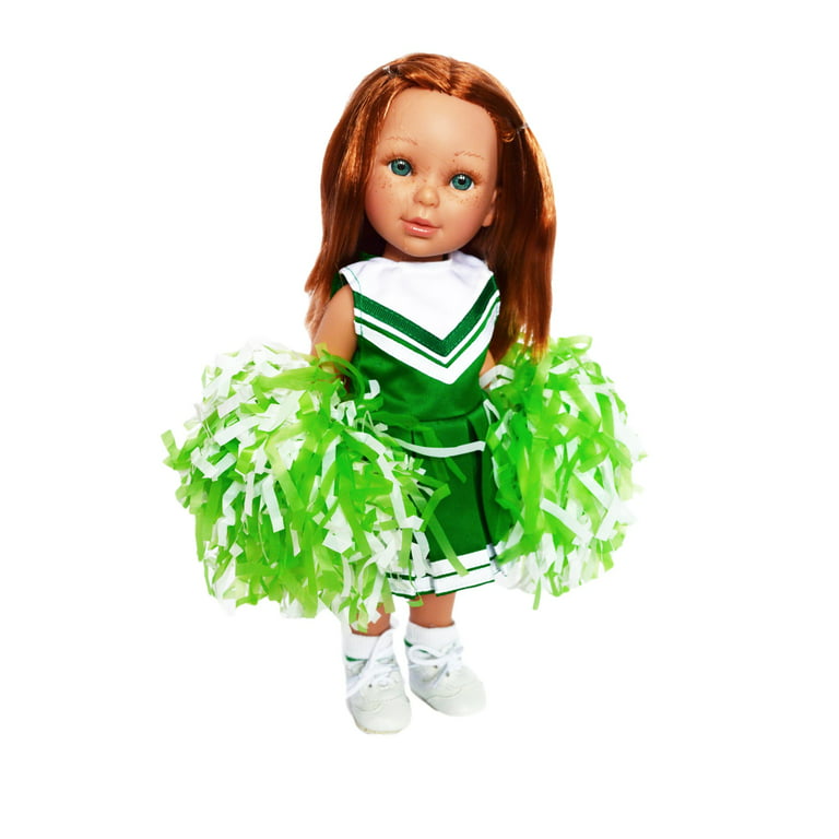 MBD® Green Cheerleader Outfit Fits 12-14 Inch Dolls/14 Inch Doll Clothes 