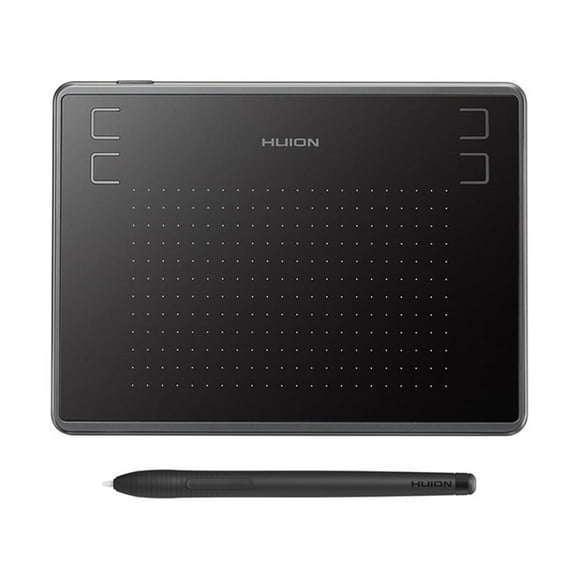 Huion Huion H430P Graphics Tablet with 4096 Pressure Levels, 5080LPI Resolution, Battery-Free Pen, 4 Customizable Keys, Black - Compatible with Windows, Mac, Android