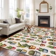 thumbnail image 2 of Tropical Cactus Area Rugs 5'x7', Washable Small Throw Rugs for Laundry Room Playroom, Spring Summer Potted Plants Rustic Indoor Outdoor Rug Non-Slip Low Pile Carpet Runner Reversible Floor Mats, 2 of 8
