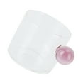thumbnail image 3 of Teacup Glass Mug Transparent Heat Resistant Glass Coffee Cup with Ball Handle 120mlPink Handle, 3 of 14
