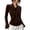 Brown, variant on Womens Velvet Christmas Blouses Vintage Tie Bow V Neck Puff Shoulder Pearl Button up Elegant Top Fitted Dressy Shirt Dating