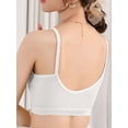 thumbnail image 6 of Spencer Women's Pullover Comfort Bralette, Sizes M-XL, Cami Bras U-Neck Padded Seamless Straps Bralette for Women, White, 6 of 10