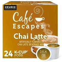 Café Escapes Chai Latte K-Cup Pods, 24 Count for Keurig Brewers