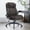 Brown, variant on High Back Office Chair with Lockable Wheels, 400lbs Large Fabric Executive Desk Chair, Adjustable Lumbar Support Flip up Arms, Ergonomic Home Office Computer Chair with Storage Pocket, Black