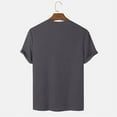 thumbnail image 5 of PNTUTB Men's Solid Color Waffle Weave Textured Breathable Casual Round Neck Short Sleeve T Shirts, 5 of 6