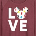 thumbnail image 3 of Mickey & Friends - Mickey Love Fill - Women's Lightweight French Terry Long Sleeve Shirt, 3 of 5