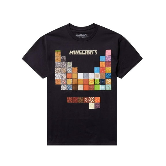 Minecraft T-Shirt Men's Building Elements Periodic Table Design Adult Tee