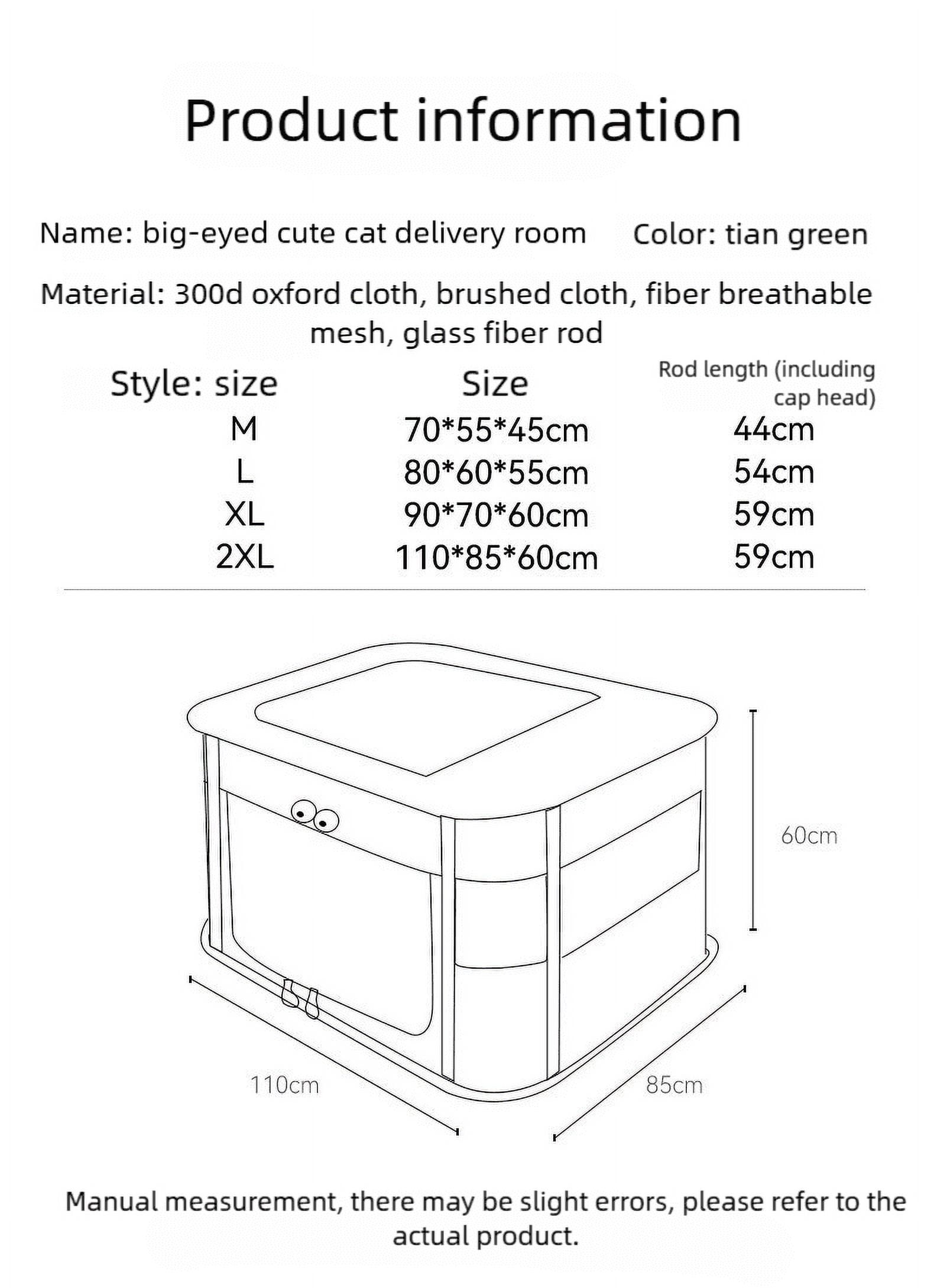 Cat Whelping Box - Foldable Birthing Tent for Feline Maternity, 360° View, Durable Oxford Fabric,  Ideal for Cat Labor, Nursing, Kitten Care
