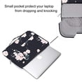 thumbnail image 4 of Mosiso for Macbook Air/Pro 13.3" Laptop Sleeve Briefcase Handbag Water Resistant Polyester Carrying Pouch Zipper Notebook Computer Bag, Black Base Peony, 4 of 7