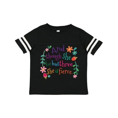 

Inktastic 3rd Birthday She is Fierce Girls 3 Year Old Gift Toddler Toddler Girl T-Shirt