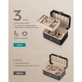 thumbnail image 4 of Caja organizadora de joyas SONGMICS Funda de viaje portátil de 2 capas, 4 of 9