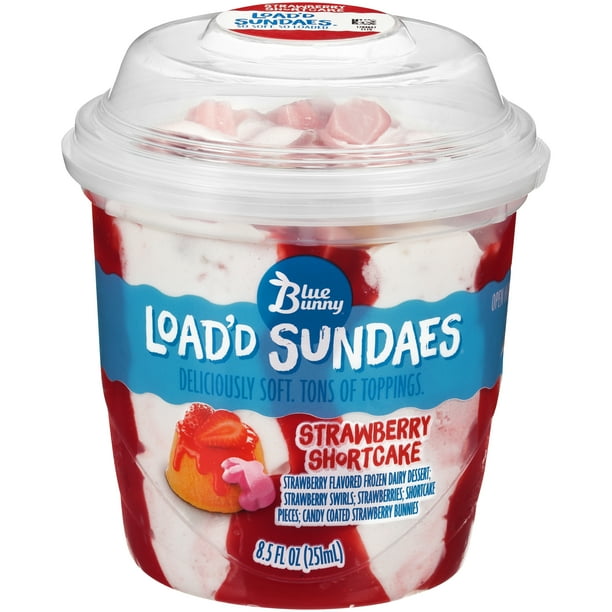 Blue Bunny Load'd Sundaes Strawberry Shortcake Cup