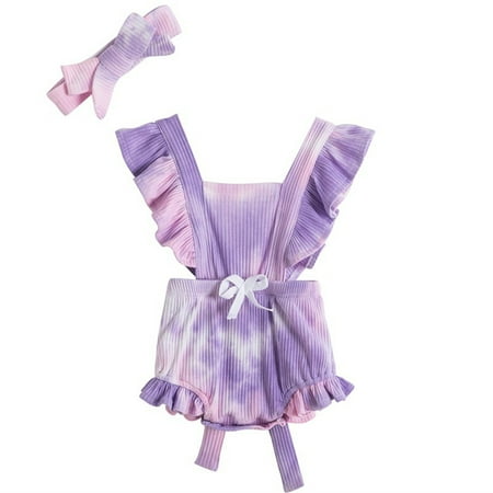 

KI-8jcuD Overalls For Girls Boys Girls Headband Printed Backless Bodysuit Ruffles Sleeveless Ribbed For Summer For Kids 3 Colors Romper Dancing Leotards For Girl Leotards For Toddler Girls Ballet Pa