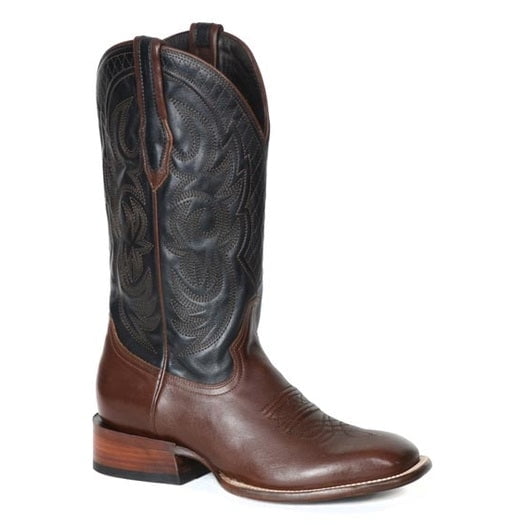 Men's Stetson Fargo Boots Square Toe Handcrafted Jbs Collection Brown