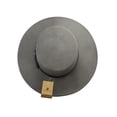 thumbnail image 5 of C.C Wool Wide Brim Porkpie Fedora Hat with Simple Band Accent - Gray, 5 of 5