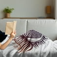thumbnail image 3 of Eyeball Soft Flannel Fleece Throw Blanket, Realistic Detailed Human Eye with Outer Space Themed Vortex Pupil, Cozy Plush for Indoor and Outdoor Use, 50" x 60", Mauve Taupe Dark Purple, by Ambesonne, 3 of 5