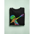 thumbnail image 3 of Dabbing Alien Graphic Sweatshirt Women -Image by Shutterstock, Female Large, 3 of 4