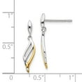 thumbnail image 3 of FB Jewels SS White Ice Gold-plated and .01ct Diamond Post Earrings, 3 of 4