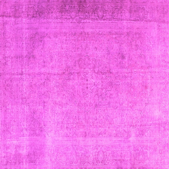 Ahgly Company Indoor Square Persian Pink Traditional Area Rugs, 5' Square