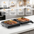 thumbnail image 7 of WHALL 4-in-1 1600W Electric Contact Grill Panini Press Combo, Indoor Griddle Opens Flat to Double Cooking Surface, Removable Non-Stick Plates, Black, 7 of 7
