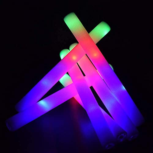 20PCS/Pack 16" LED Foam Glow Sticks, 3 Modes Flashing Multicolor Light Up Batons Party Supplies, Festivals, Raves, Birthdays