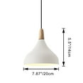 thumbnail image 2 of Kiven Plug-in Pendant Light with Dimmable Light Cord (15ft), Creative Personality Iron Art Hanging Pendant Light for Office, Bulb Not Included - 1Pack (Macaron White), 2 of 6