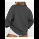 thumbnail image 5 of Sudaderas de Larga para Mujer, Cuello Redondo, Jerséis Holgados, Tops de Otoño Gris Oscuro M, 5 of 9